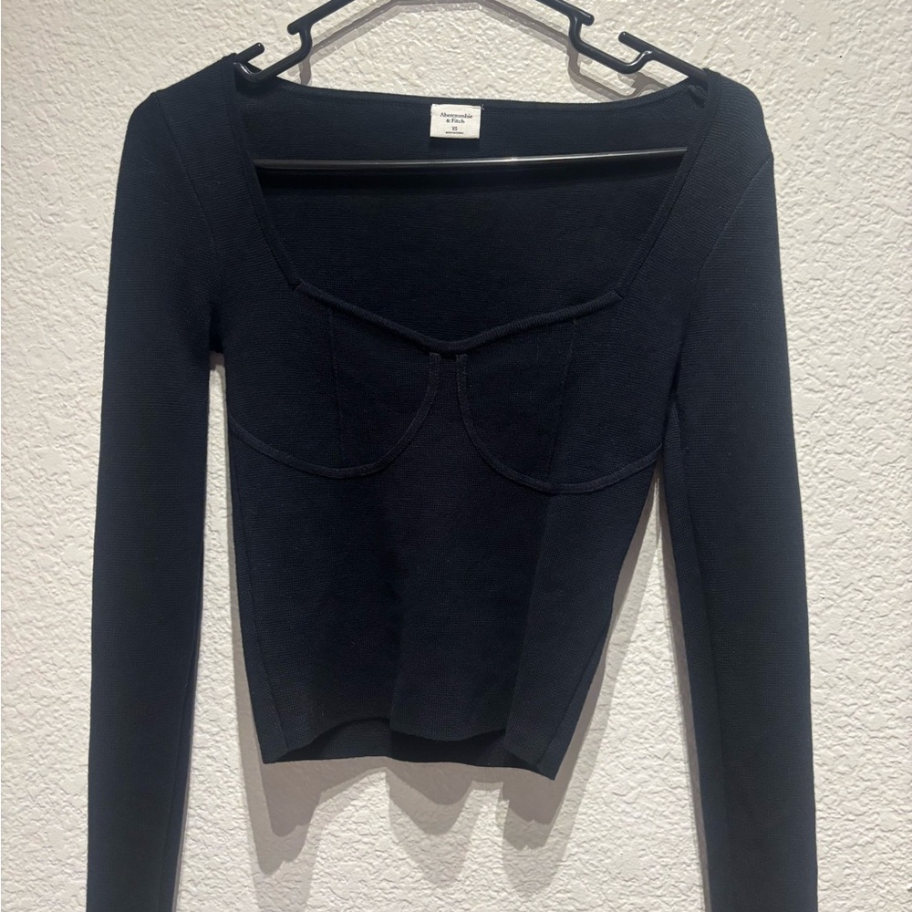 Abercrombie & Fitch black Long Sleeve Top
